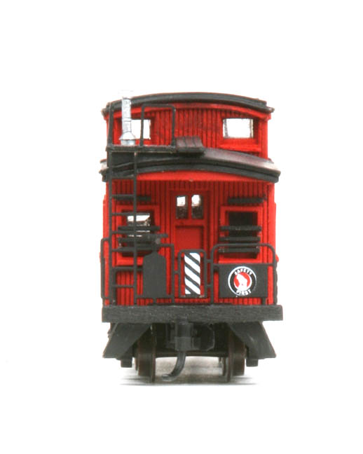 N Scale - American Model Builders - 550 - Caboose, Cupola, Wood - Undecorated