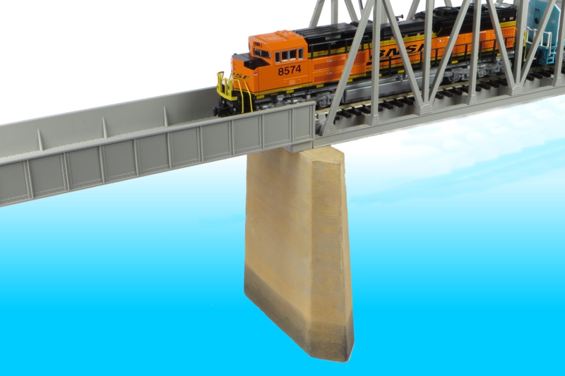 N Scale - Monroe Models - 257 - Structure, Detail, Bridge Pier - Bridges and Piers - Formed Concrete Bridge Pier - Single Track