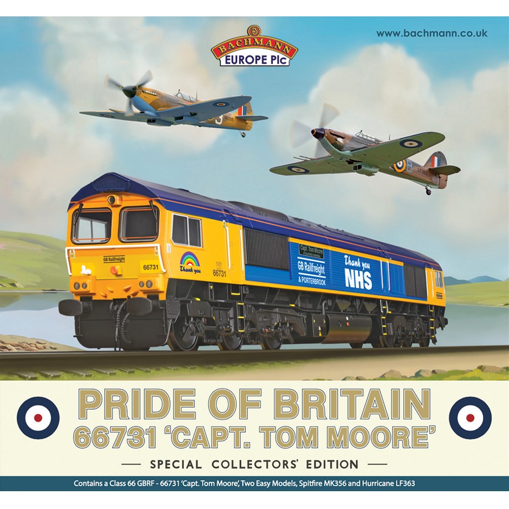N Scale - Graham Farish - 370-396K - Locomotive, Diesel, Class 66/7 - GB Railfreight - The Pride of Britain