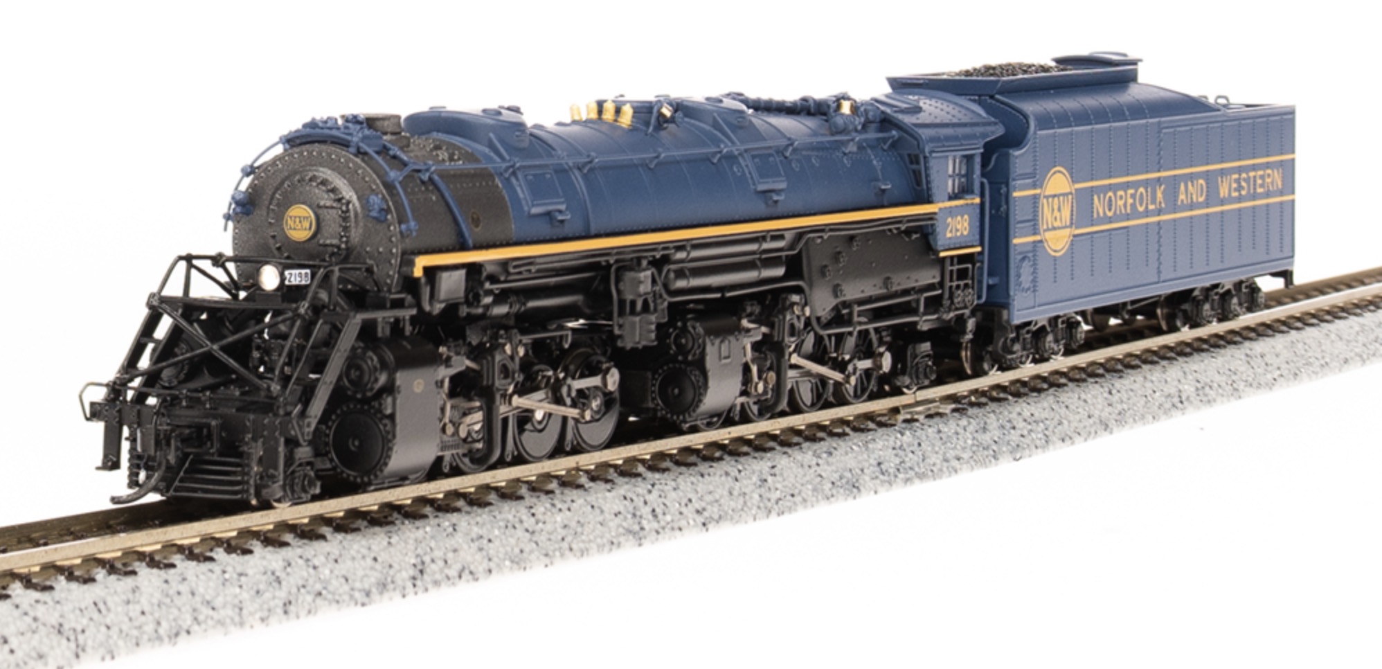 N Scale - Broadway Limited - 7226 - Locomotive, Steam, Y6b 2-8-8-2 - Norfolk & Western - 2198