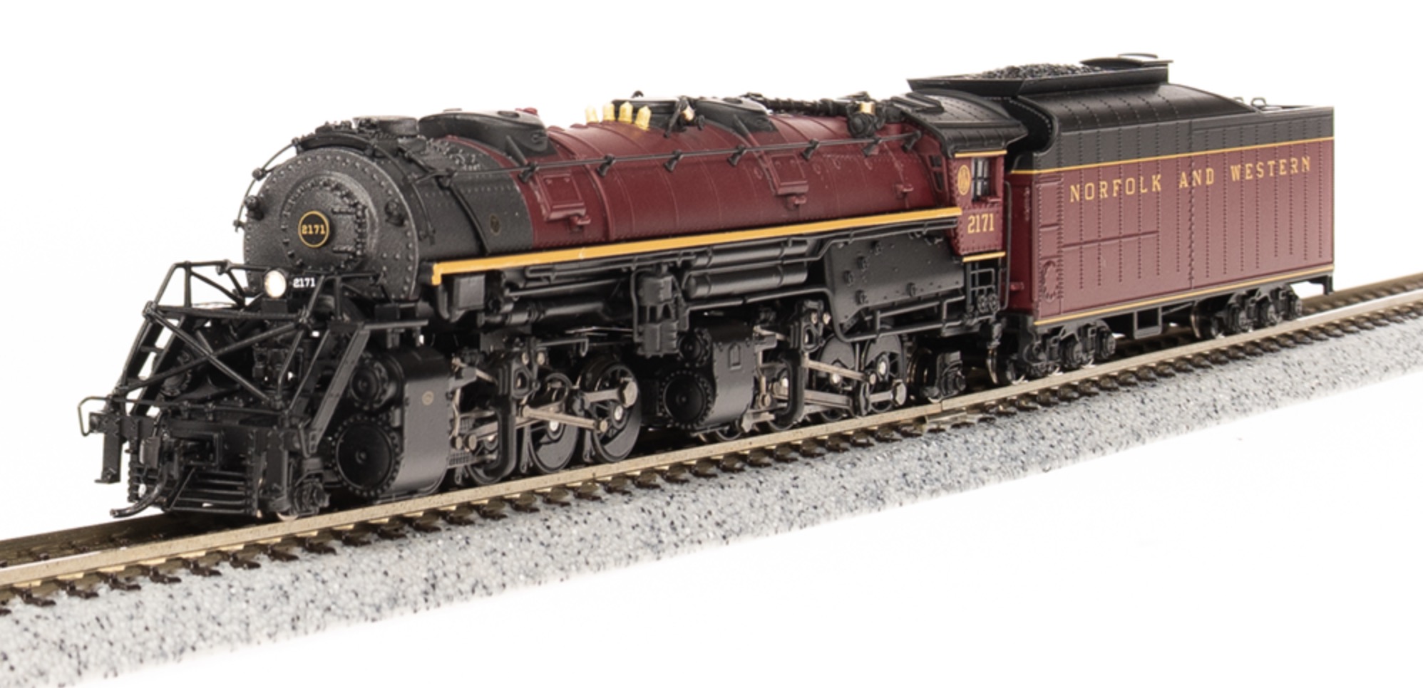 N Scale - Broadway Limited - 7227 - Locomotive, Steam, Y6b 2-8-8-2 - Norfolk & Western - 2171