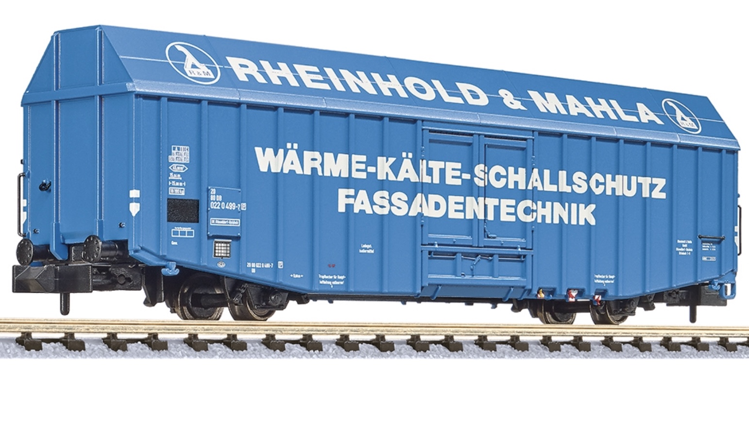 N Scale - Liliput - L265813 - Freight Wagon, Type Hbbks Medium, Ep.IV - Rheinhold & Mahla - 20 80 022 0 499-7 P