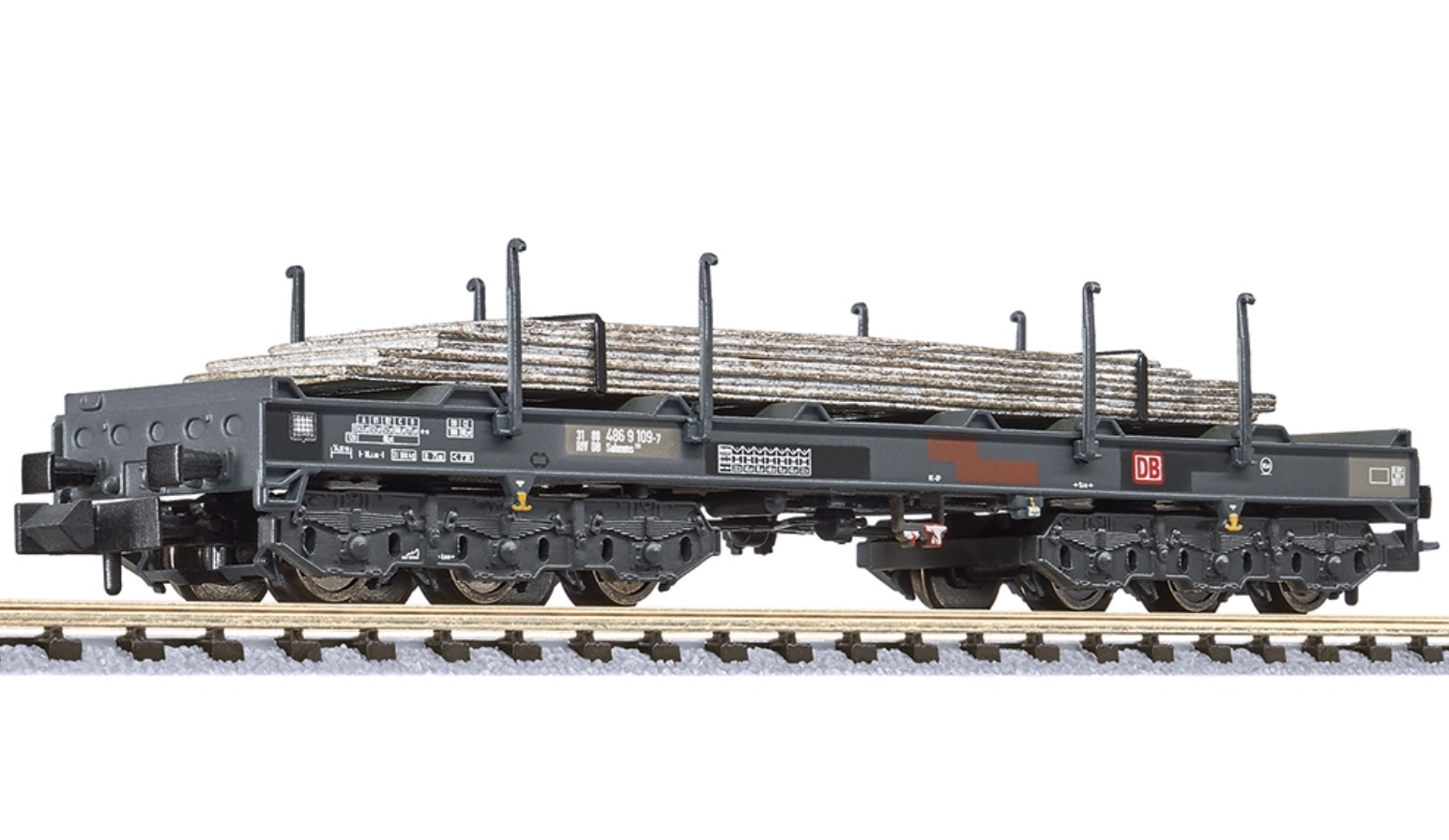 N Scale - Liliput - L265795 - Freight Wagon, Coil Transport , Sahmms 711, Ep.V - Deutsche Bahn - 31 80 486 9 109-7
