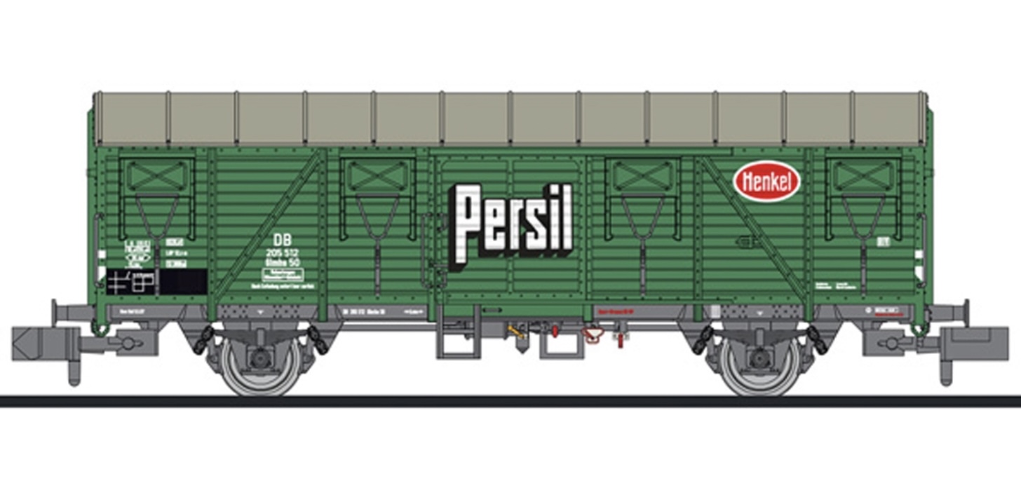 N Scale - Liliput - L265037 - Covered Wagon, Glmhs 50, Ep.III - Henkel - 205 512