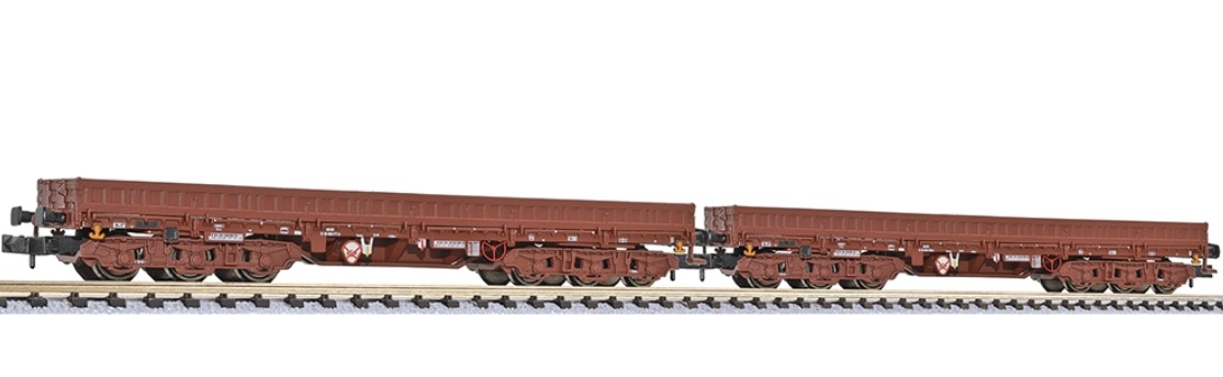 N Scale - Liliput - L260192 - Freight Wagon, 6-Axle, Samms 4860, Heavy Load, Ep.IV - Deutsche Reichsbahn - 2-Pack