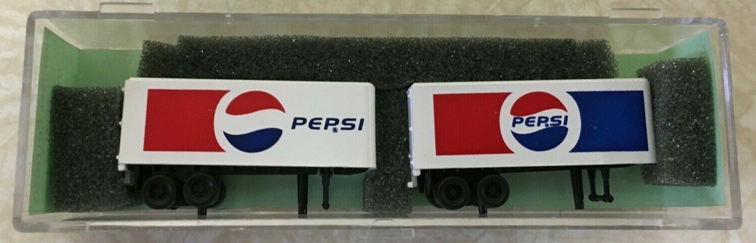 N Scale - The Freight Yard - PE 500 - Trailer, 24 Foot, Box - Pepsi - 2-Pack