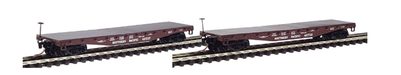 N Scale - Red Caboose - RM-26002-1 - Flatcar, 40 Foot - Southern Pacific - 2-Pack