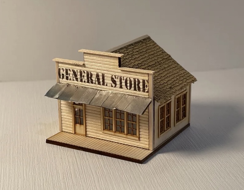 N Scale - Mudd Creek Models - MCM-011 - Structure, Building, Commercial, General Store - Commercial Structures