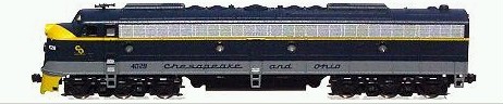 N Scale - Brooklyn Locomotive Works - Locomotive, Diesel, EMD E8 - Chesapeake & Ohio - 4028