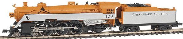 N Scale - Model Power - 7423 - Locomotive, Steam, 4-6-2, Pacific - Chesapeake & Ohio - 408