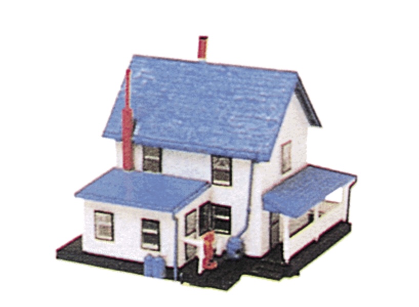 N Scale - Bachmann - 45812 - Structure, Building, Residential, Farmhouse - Residential Structures - Farmhouse with Figures