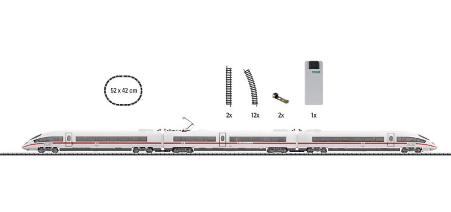 N Scale - Minitrix - 11206 - ICE 3, Europe, Epoch V - Deutsche Bahn - ICE 3  Passenger Starter Set