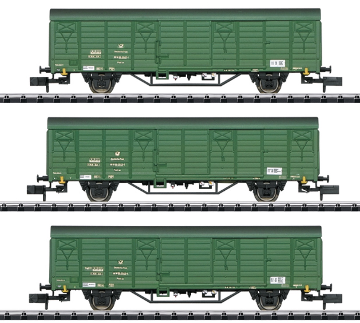 N Scale - Minitrix - 15312 - Passenger Car, Europe, Epoch IV, Mail Express - Deutsche Reichsbahn - GEX Mail Train Car Set