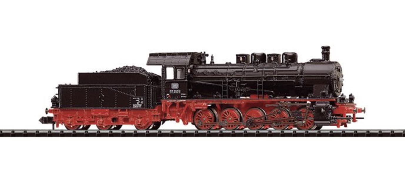 N Scale - Minitrix - 12242 - Locomotive, Steam, 0-10-0 Class 57 - Deutsche Bundesbahn - 57 2575