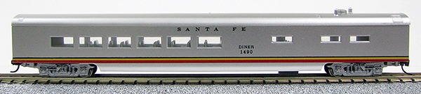 N Scale - Con-Cor - 0001-040277 - Passenger Car, Lightweight, Smoothside, Diner - Santa Fe - 1490