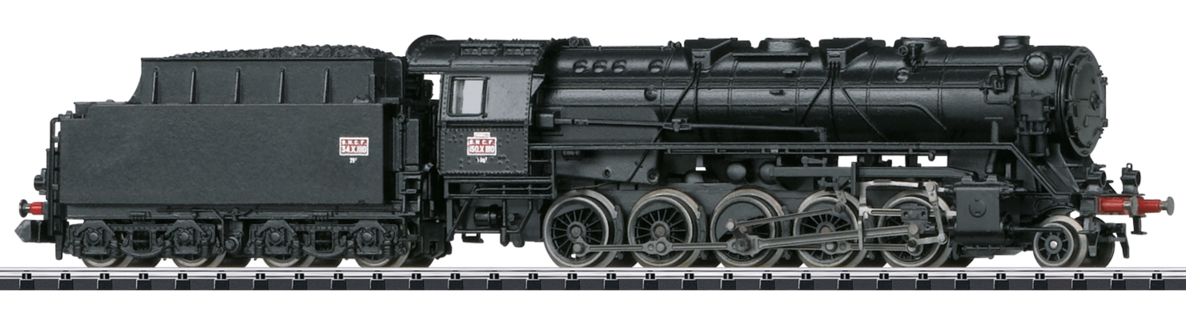 N Scale - Minitrix - 16442 - Locomotive, Steam, 2-10-0 Class 150 X - SNCF - 150 X 1110