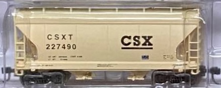 N Scale - Pacific Western Rail Systems - 1121A - Covered Hopper, 2-Bay, ACF Centerflow - CSX Transportation - 227434