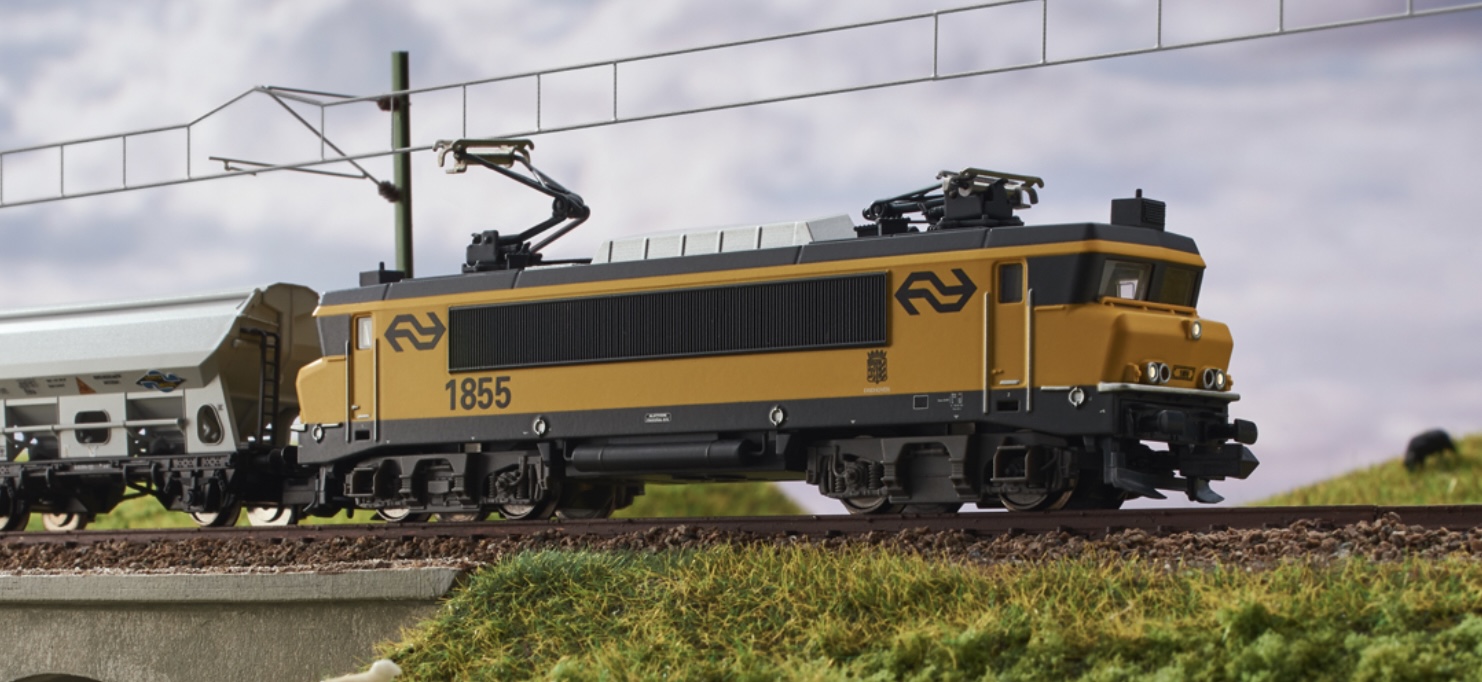 N Scale - Minitrix - 12187 - Locomotive, Electric, Class 1800, Epoch V - NS - Nederlandse Spoorwegen - 1855