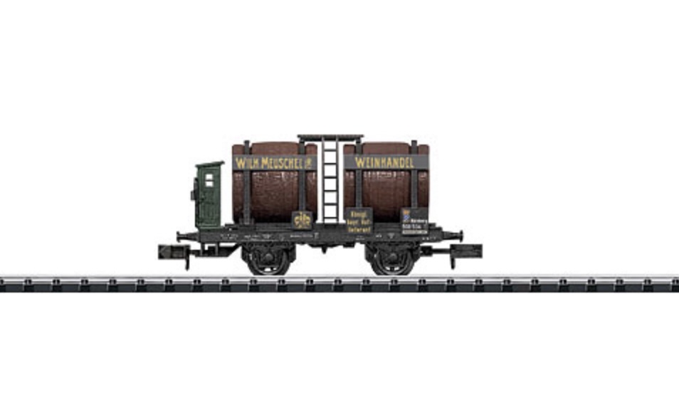 N Scale - Minitrix - 15517 - Flatcar, Wine Transport, Epoch I - Royal Bavarian State Railways - 502 534