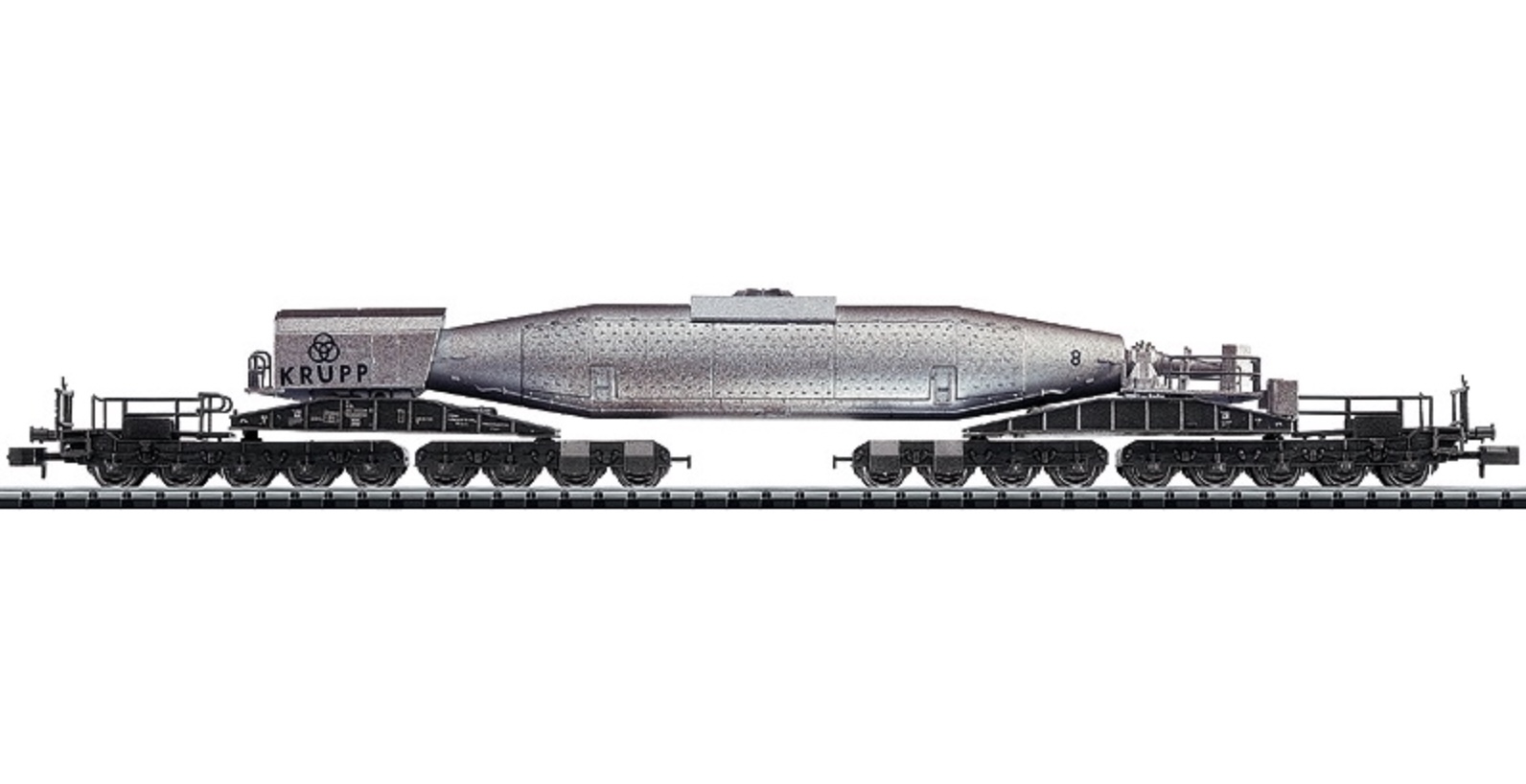 N Scale - Minitrix - 15188 - Rolling Stock, Flatcar, Torpedo Ladle, Epoch III - Deutsche Bundesbahn - 20 80 097 9 136-0-P