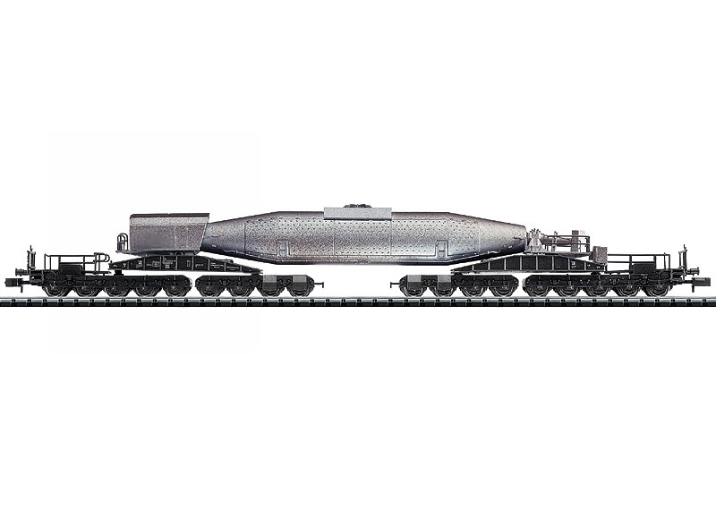 N Scale - Minitrix - 15184 - Rolling Stock, Flatcar, Torpedo Ladle, Epoch IV - Deutsche Bundesbahn - 20 80 097 9 133-5-P