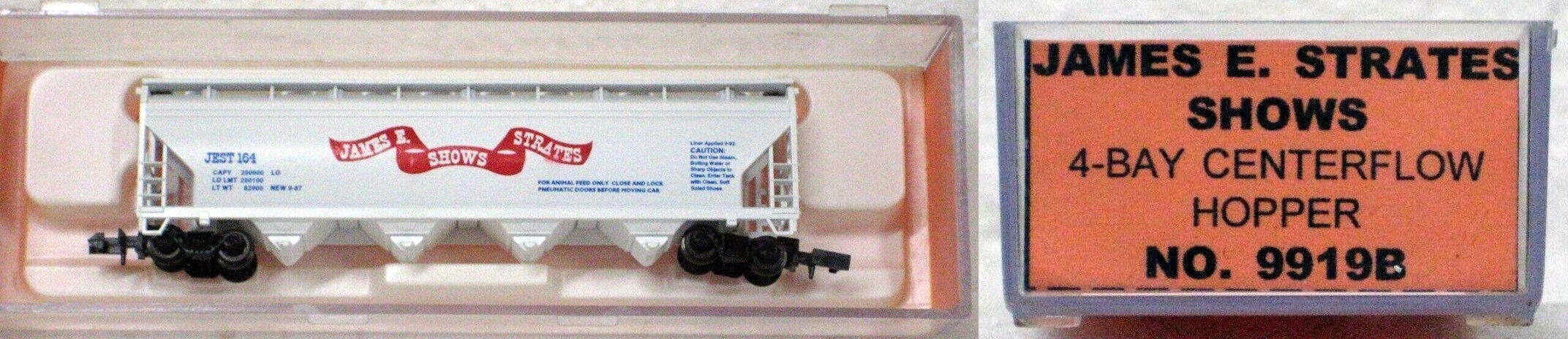 N Scale - The Freight Yard - 9919B - Covered Hoper, 4-Bay, ACF 5250 - Strates Shows - 164