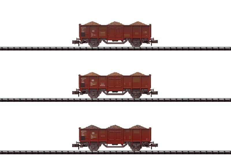 N Scale - Minitrix - 15058 - Rolling Stock, Freight, Gondola, Epoch IV - Deutsche Bundesbahn - 3-Pack
