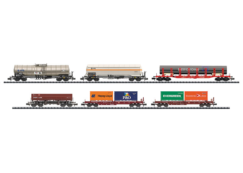 N Scale - Minitrix - 15265 - Mixed Body Style, Freight, Epoch V - Various - 20-Pack
