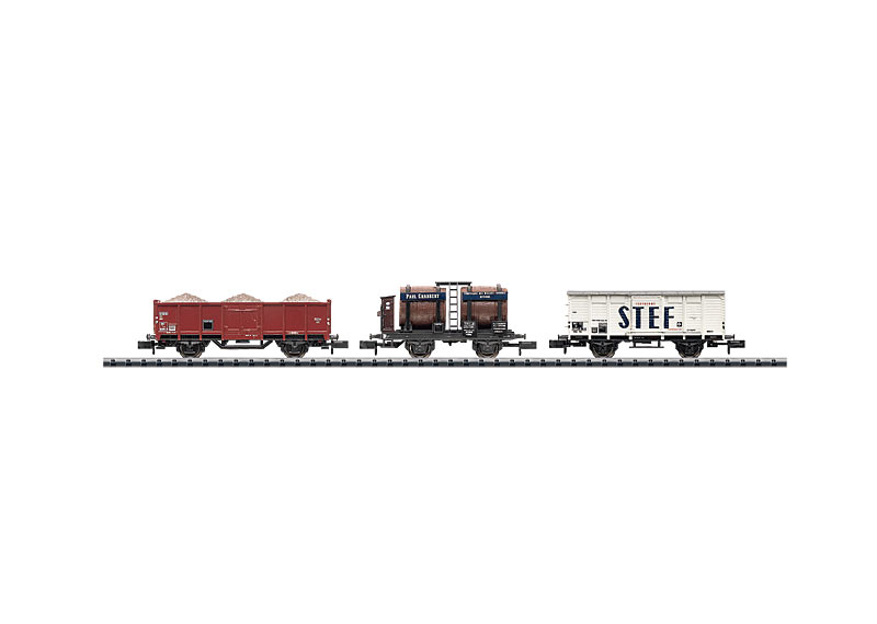 N Scale - Minitrix - 15646 - Mixed Body Style, Freight, Epoch III - Various - 3-Pack