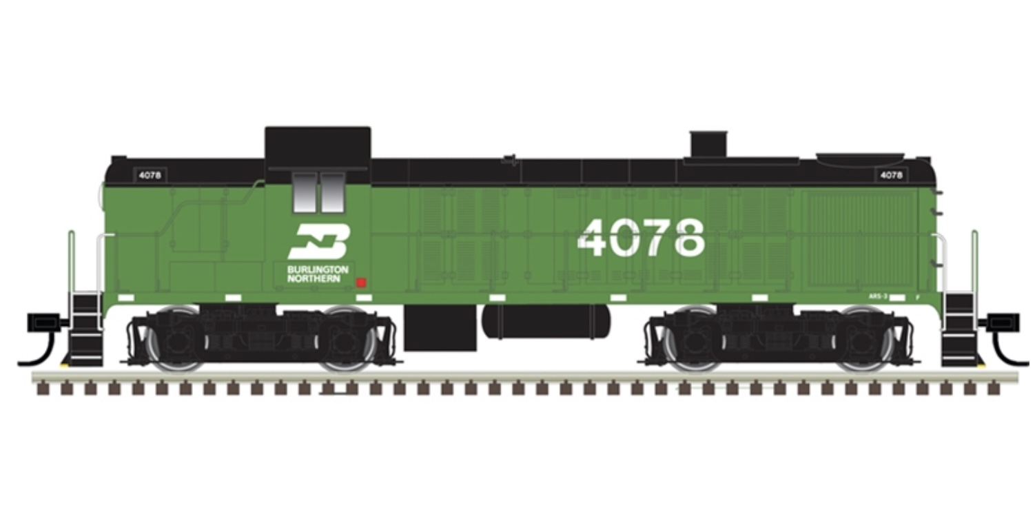 N Scale - Atlas - 40 005 507 - Locomotive, Diesel, Alco RS-3 - Burlington Northern - 4058