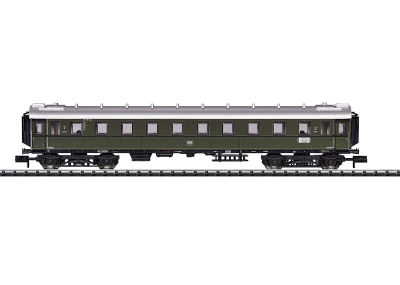 N Scale - Minitrix - 13766 - Passenger Car, Coach, Type B 4üe, Epoch III - Deutsche Bundesbahn - 2nd Class Express Train Coach