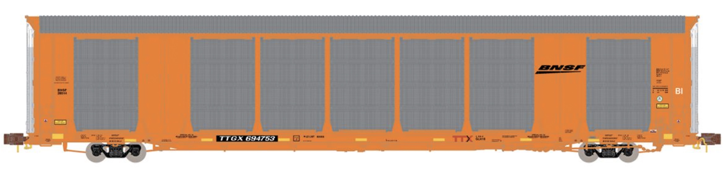 N Scale - ScaleTrains - SXT33727 - Autorack, Enclosed, Tri-Level - Burlington Northern Santa Fe - 694755