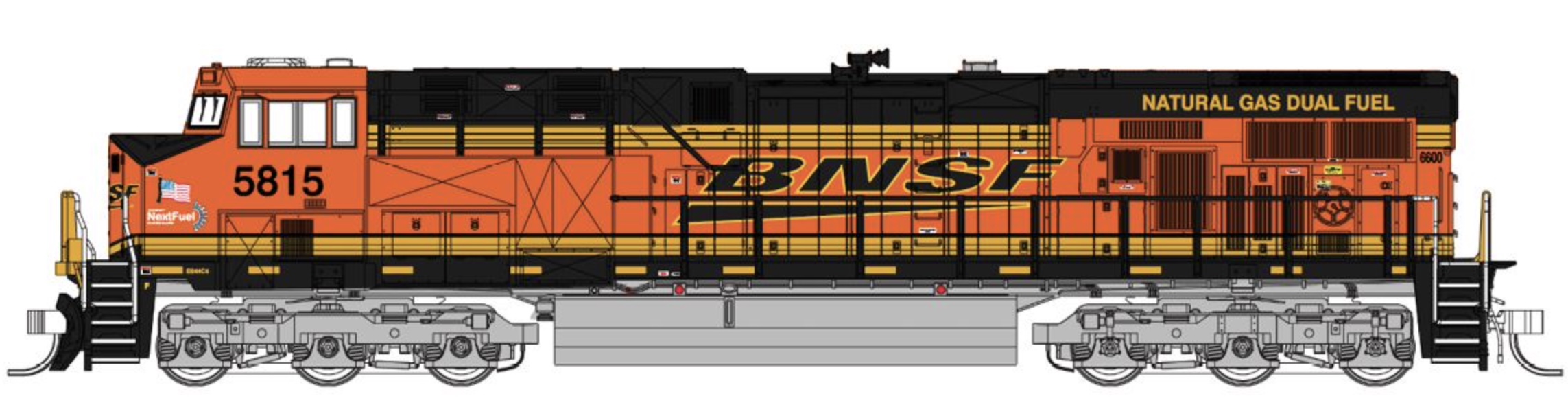 N Scale - Fox Valley - 10010 - Locomotive, Diesel, GE GEVO - Burlington Northern Santa Fe - 5815