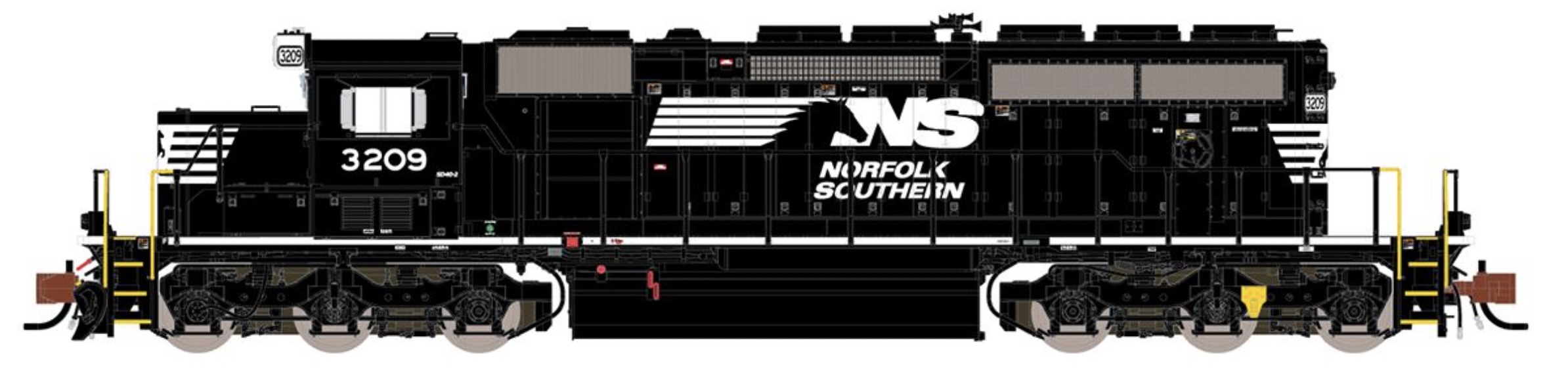 N Scale - ScaleTrains.com - SXT33780 - Locomotive, Diesel, EMD SD40-2, Admiral Cab - Norfolk Southern - 3233