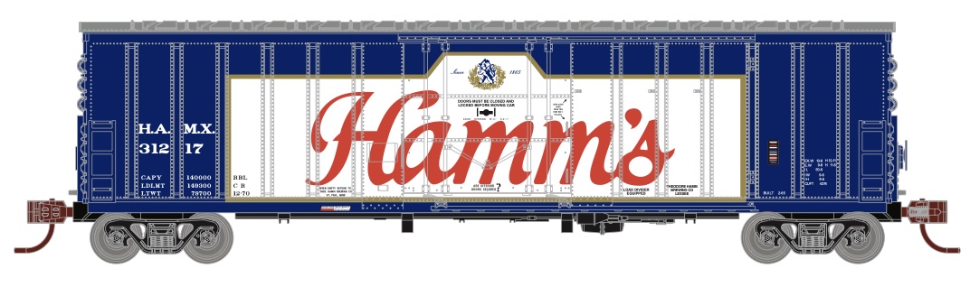 N Scale - Athearn - 3859 - Boxcar, 50 Foot, NACC Insulated - Hamm Brewing - 31217