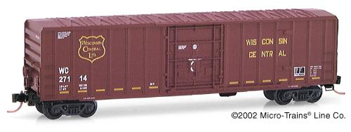 N Scale - Micro-Trains - 27200 - Boxcar, 50 Foot, Steel - Wisconsin Central - 27114