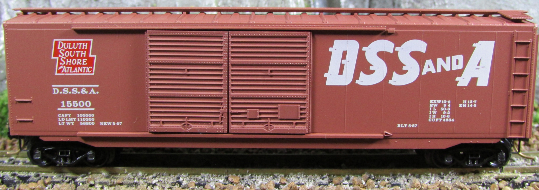N Scale - Micro-Trains - 34110 - Boxcar, 50 Foot, PS-1 - Duluth South Shore & Atlantic - 15500