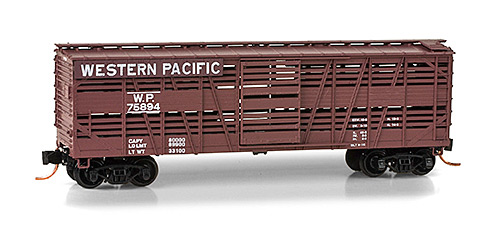 N Scale - Micro-Trains - 035 00 211 - Stock Car, 40 Foot, Wood - Western Pacific - 75894