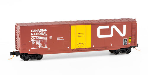 N Scale - Micro-Trains - 038 00 310 - Boxcar, 50 Foot, Steel, Plug Door - Canadian National - 401005