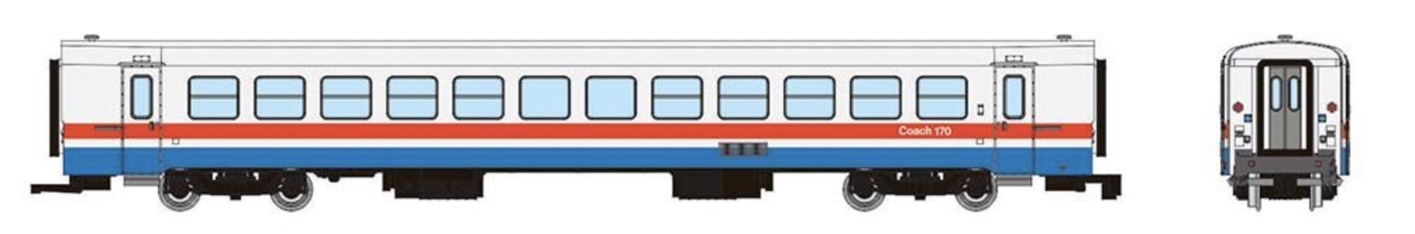 N Scale - Rapido Trains - 525102 - Passenger Train, RTL Turboliner, Coach - Amtrak - 184