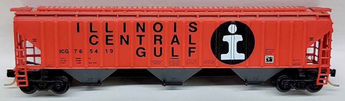 N Scale - Pacific Western Rail Systems - 1031F - Covered Hopper, 3-Bay, PS-2-CD 4750 - Illinois Central Gulf - 765419