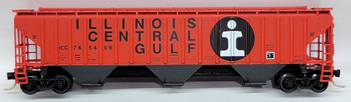 N Scale - Pacific Western Rail Systems - 1031A - Covered Hopper, 3-Bay, PS-2-CD 4750 - Illinois Central Gulf - 765406