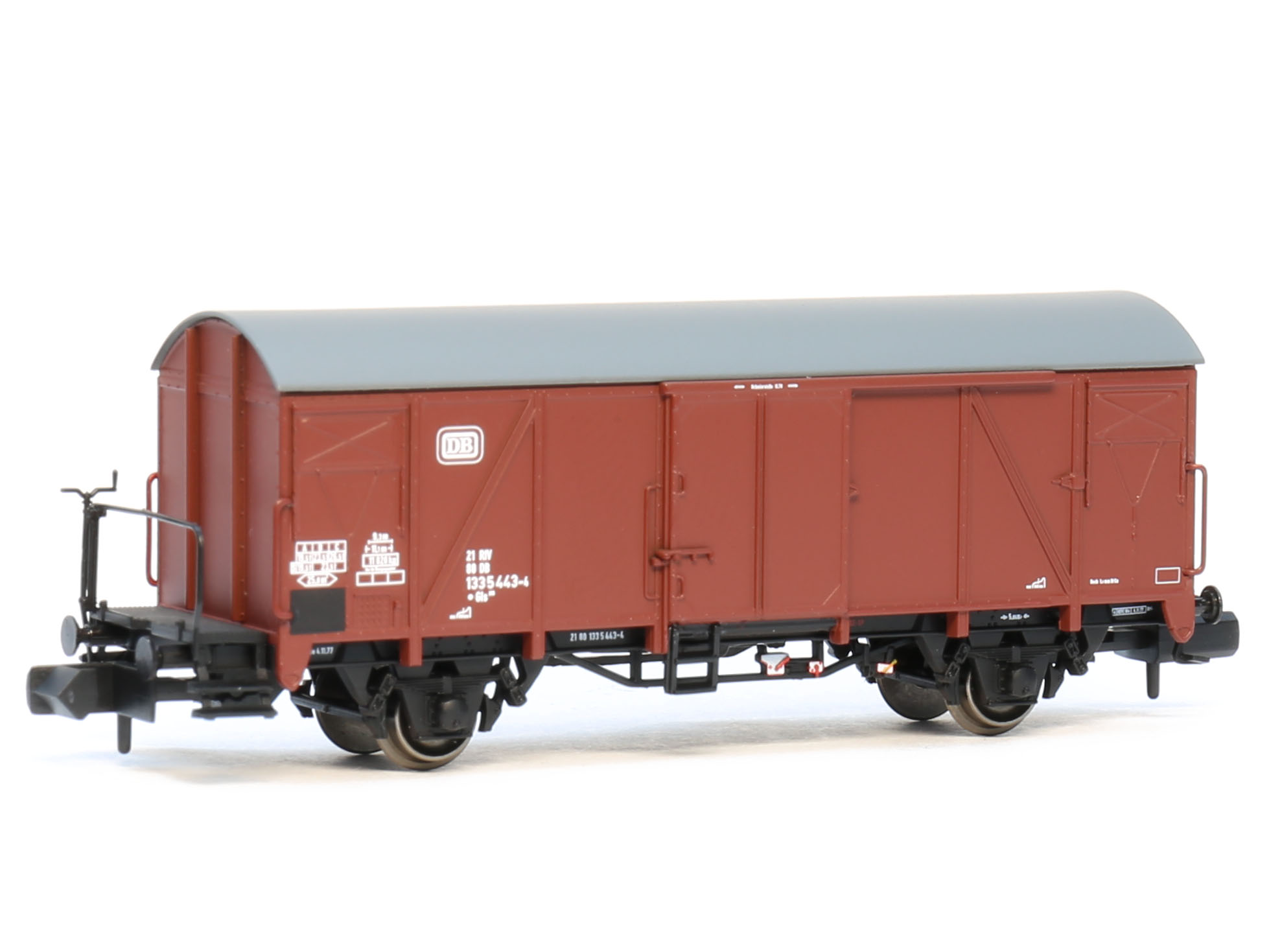 N Scale - Modellbahn Union - MU_N-G54006 - Covered wagon, Gms - Deutsche Bundesbahn - 1335 443-4