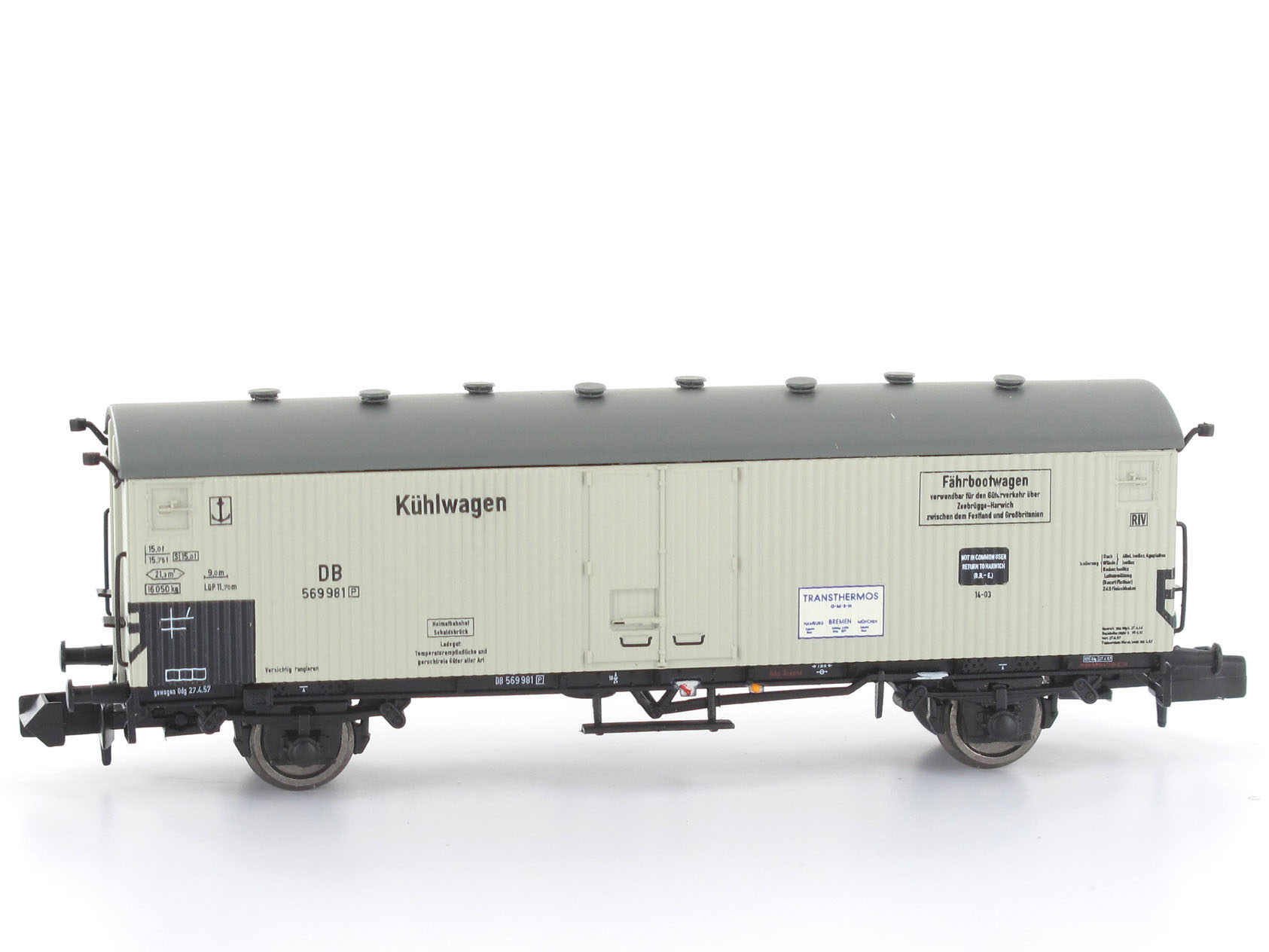 N Scale - Modellbahn Union - MU_N-G56008 - Tbnhs Refrigerated ferry wagon - Deutsche Bundesbahn - 569 981