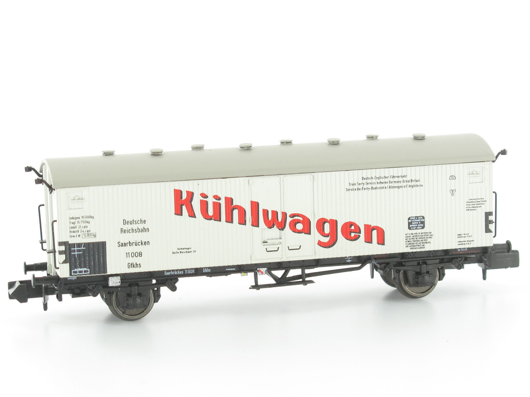 N Scale - Modellbahn Union - MU_N-G56002 - Gfkhs Refrigerated ferry wagon - Deutsche Reichsbahn - 11 008