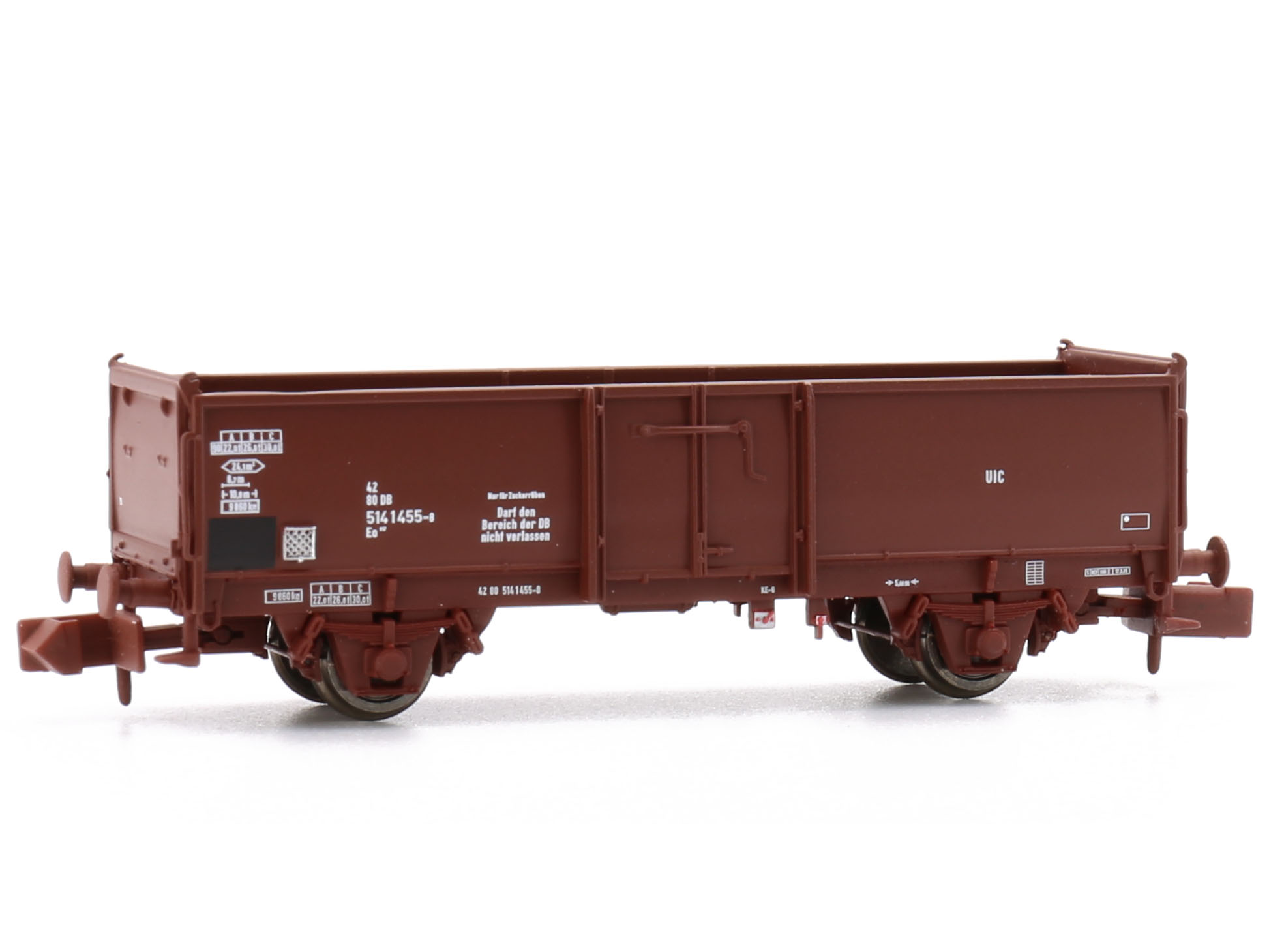 N Scale - Modellbahn Union - MU_N-G52014 - Omm open beet wagon - Deutsche Bundesbahn - 5141 455-8