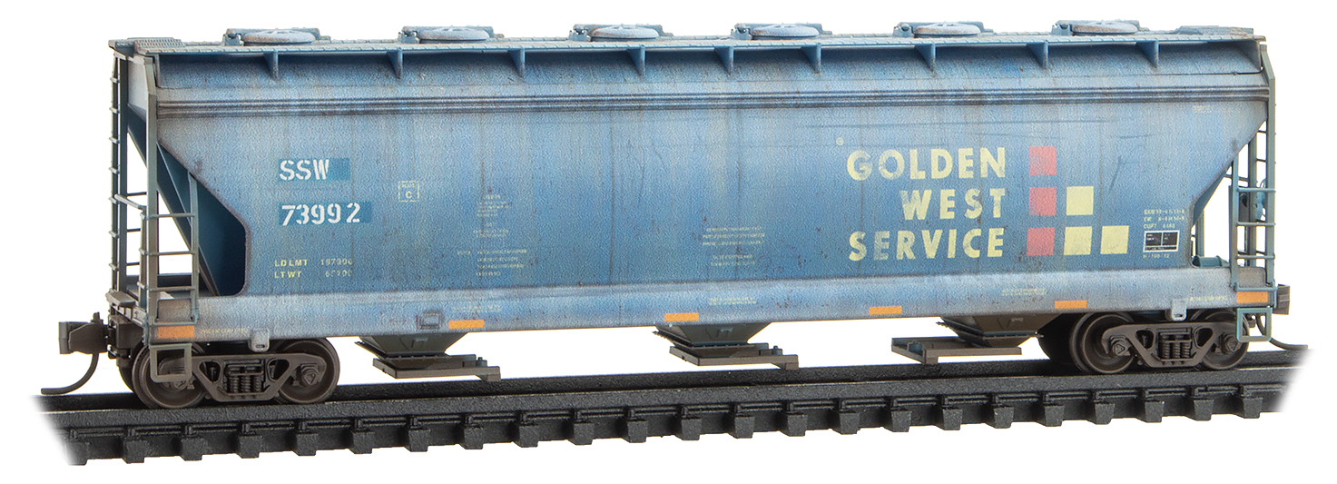 N Scale - Micro-Trains - 093 45 190 - Covered Hopper, 3-Bay, ACF 4650 - Cotton Belt - 73992