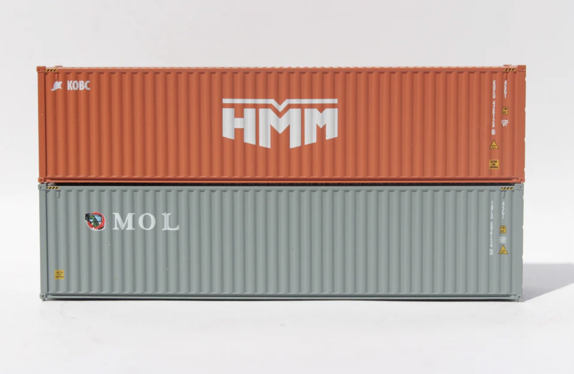 N Scale - Jacksonville Terminal - 405809 - Container, 40 Foot, Hi-Cube - Various - 2-Pack
