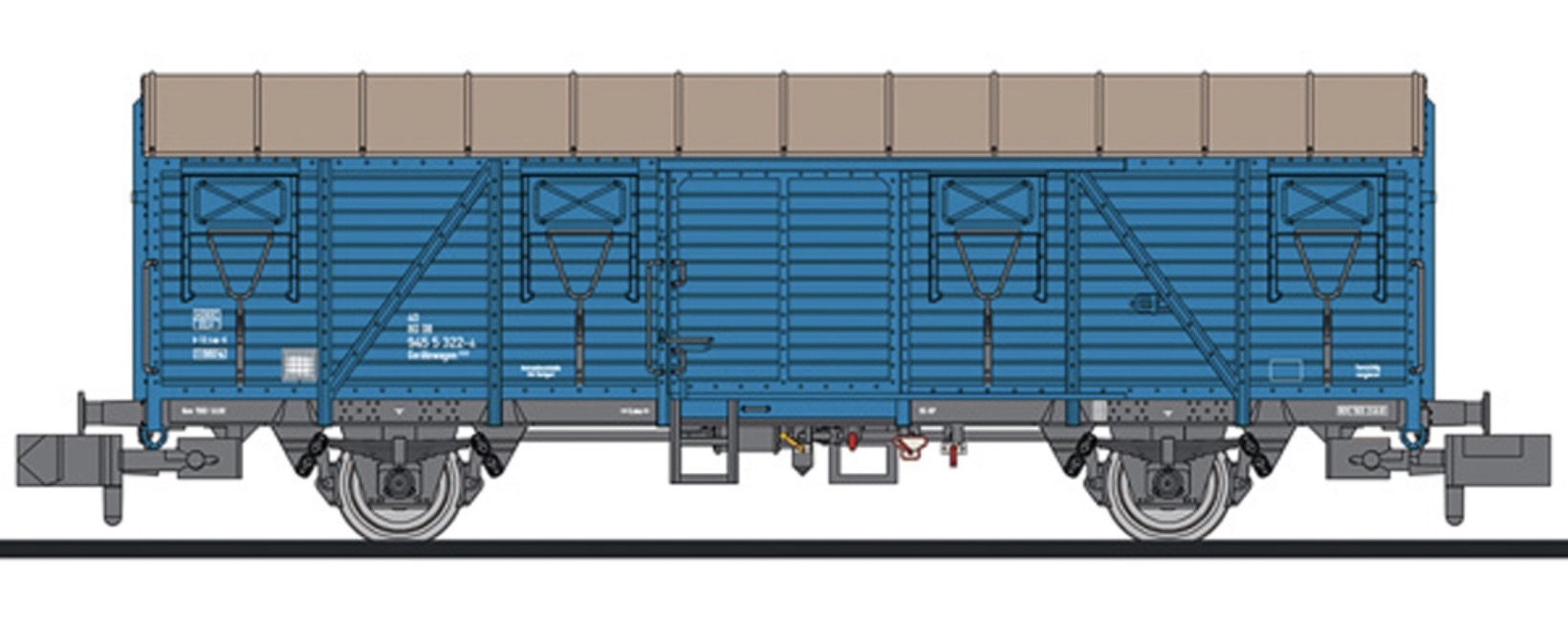 N Scale - Liliput - L265043 - Covered Wagon, Gerätewagen 633, Epoch IV - Deutsche Bundesbahn - 545 5 322-4