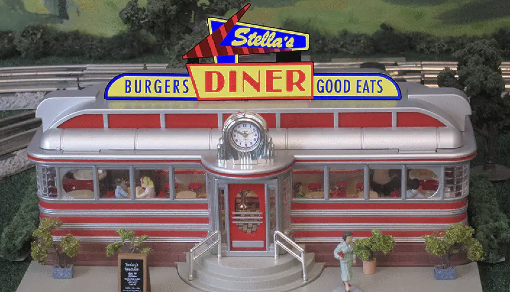 N Scale - Miller Engineering - 44-6452 - Structure, Billboard, Diner - Painted/Lettered - Stella